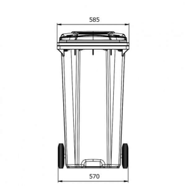 Blå Søppeldunk 360 Liter - Bilde 3