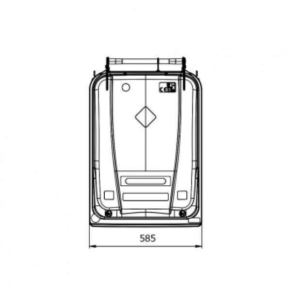 360L Grå Søppeldunk - Bilde 4