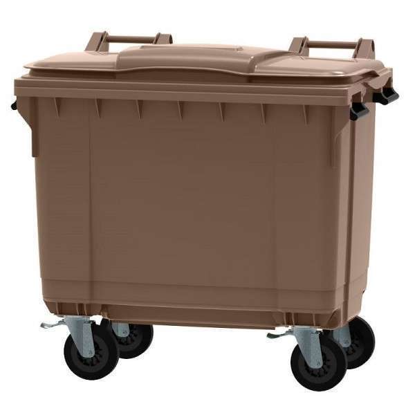 Avfallsbeholder 660 L brun  