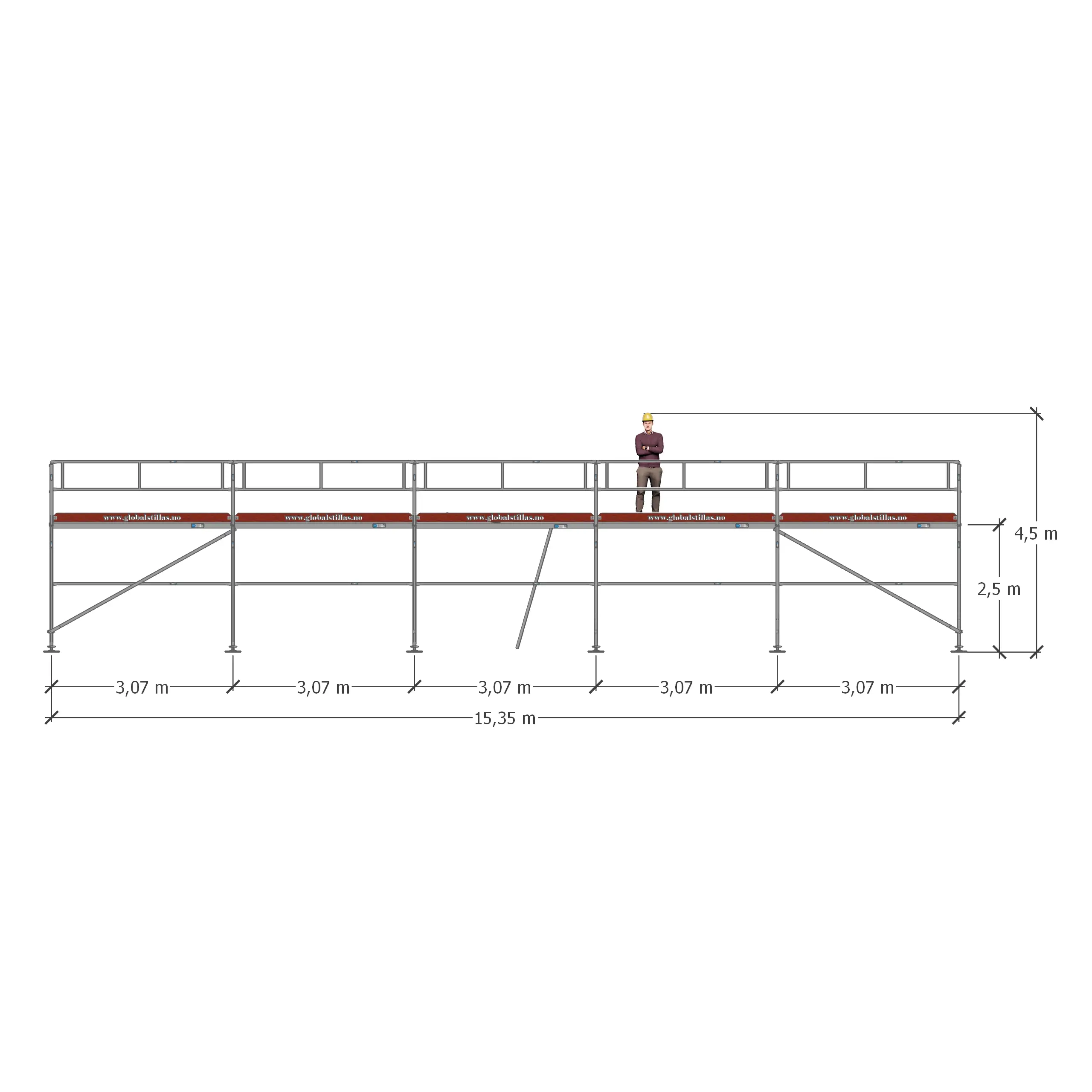 Stillaspakke 15 – 69m² aluminium