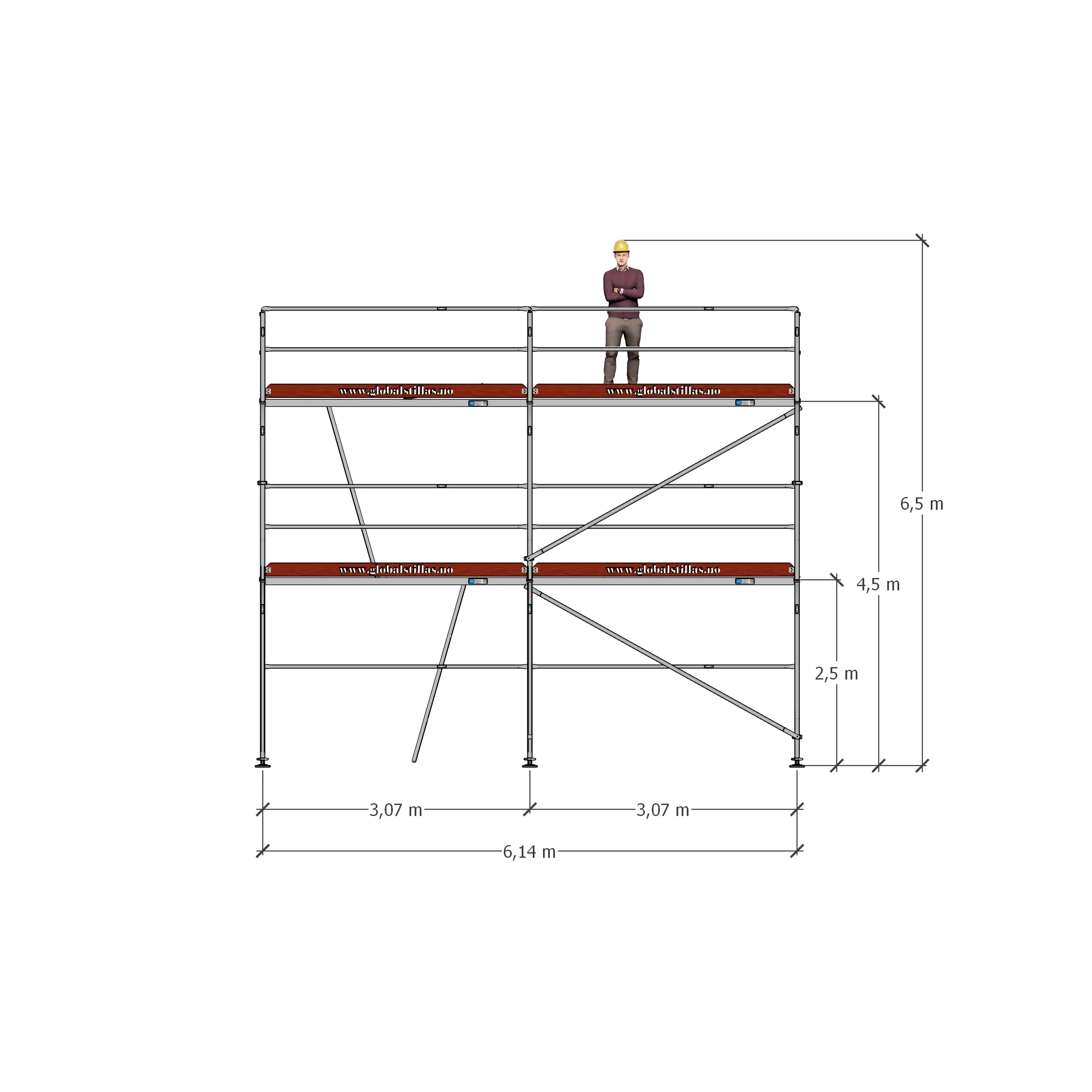 Stillaspakke 22 – 40m² stål