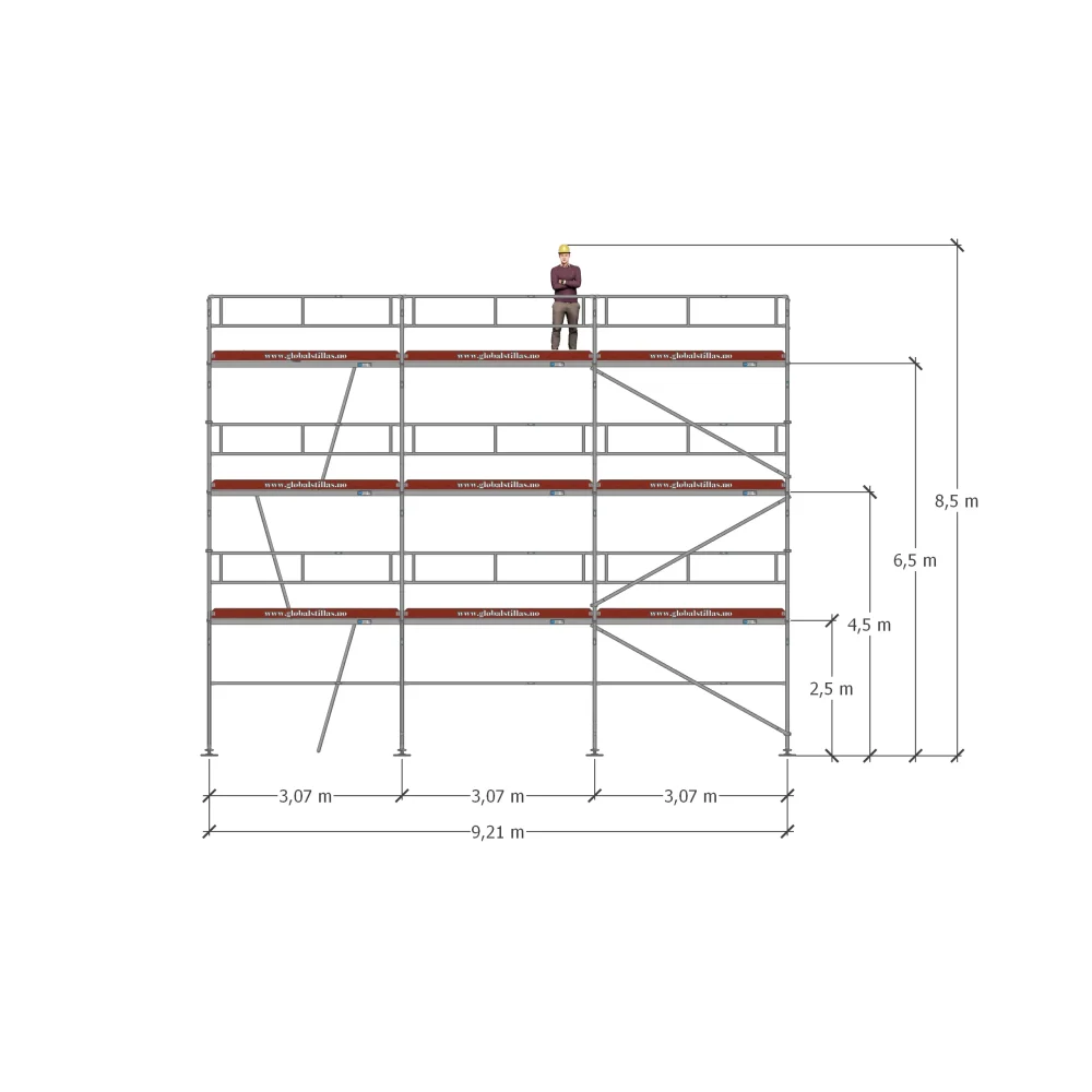 Stillaspakke 33 – 78m² aluminium