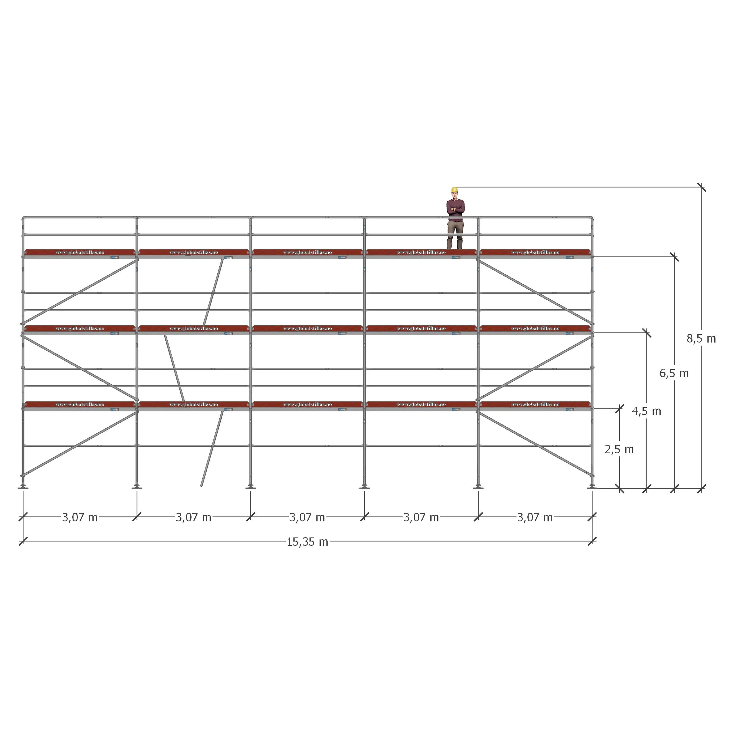 Stillaspakke 35 – 131m² stål