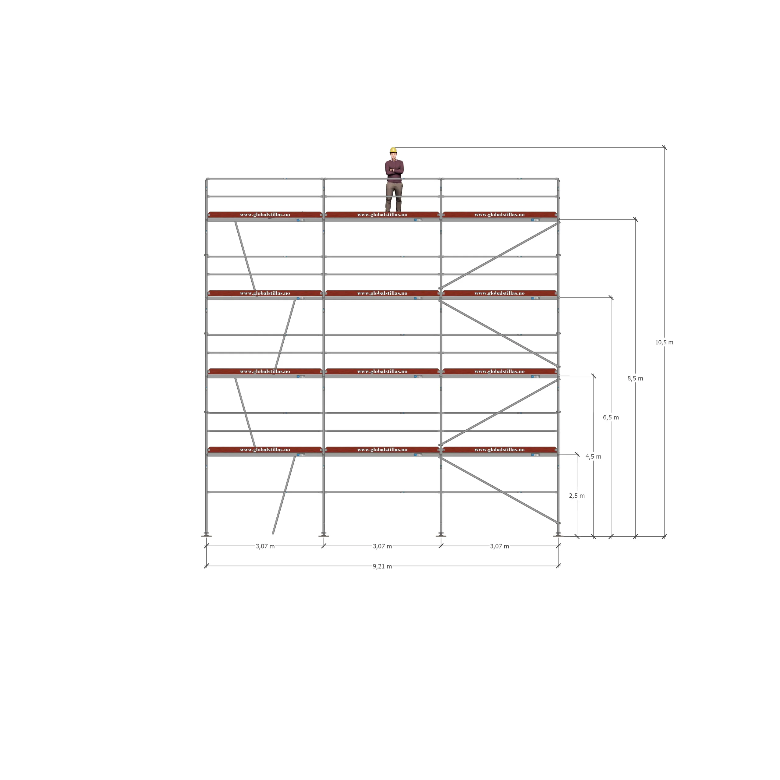 Stillaspakke 43 – 96m² stål