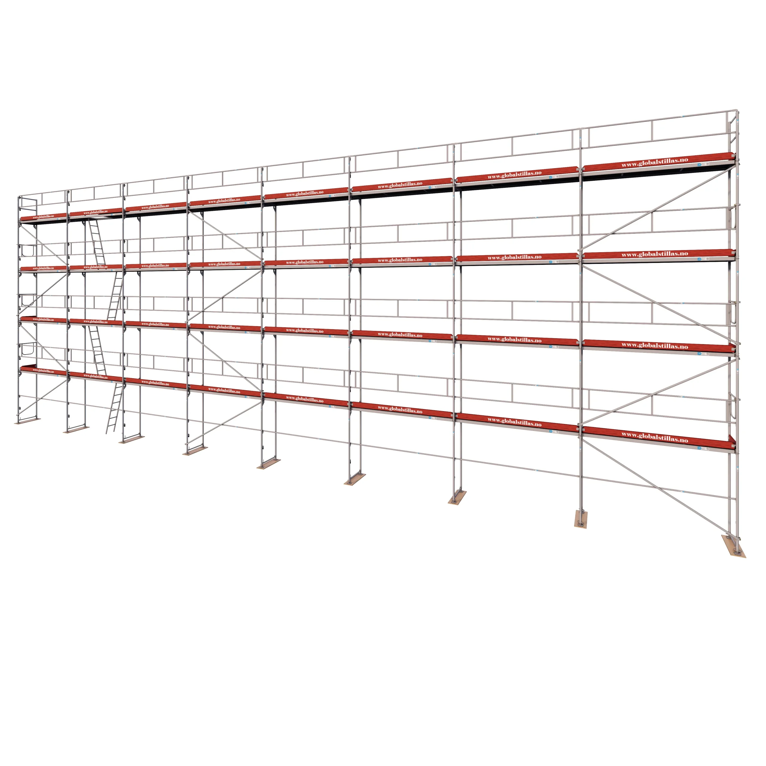 Fasadestillas 258m2 aluminium