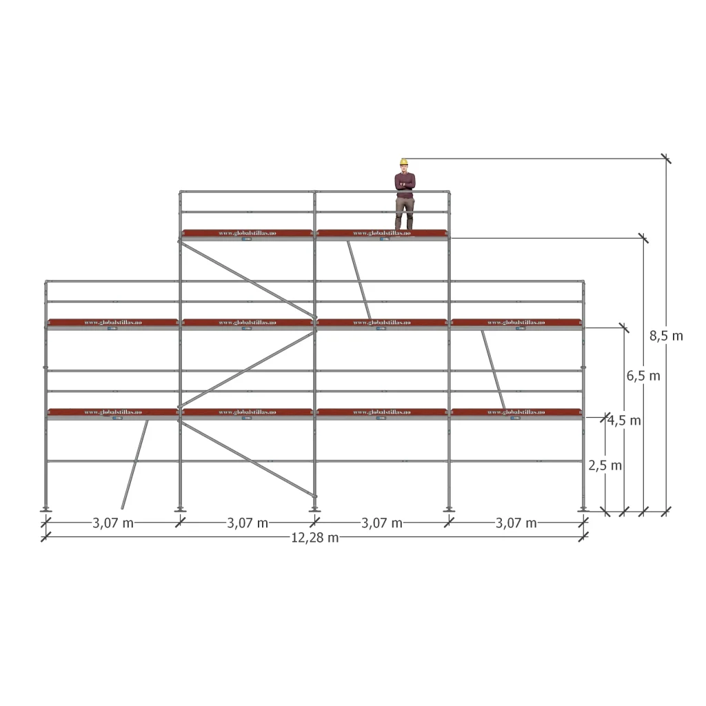 Gavlpakke 2332 - 92m² Stål