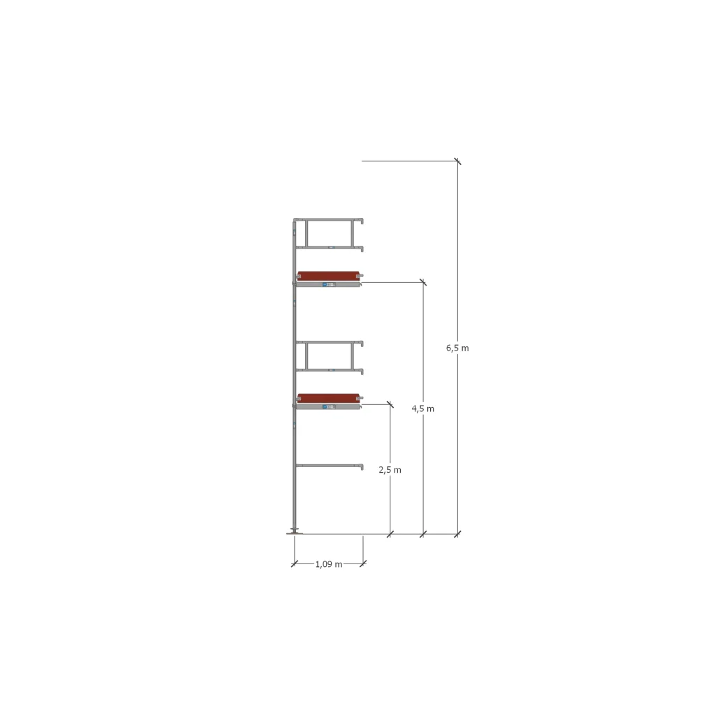 Påbygningspakke 21 - 1,09m aluminium