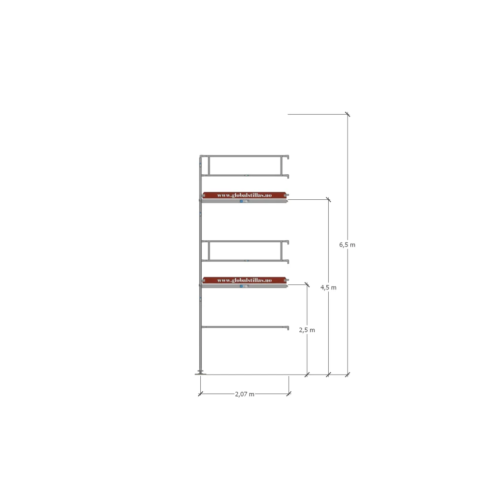 Påbygningspakke 21 - 2,07m aluminium