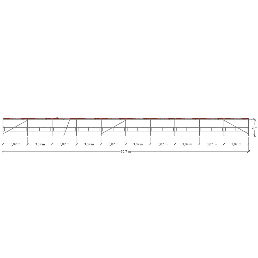 Påbygningspakke 10 – 2m høyde aluminium