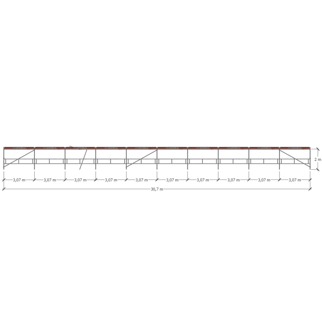 Påbygningspakke 10 - 2m høyde aluminium