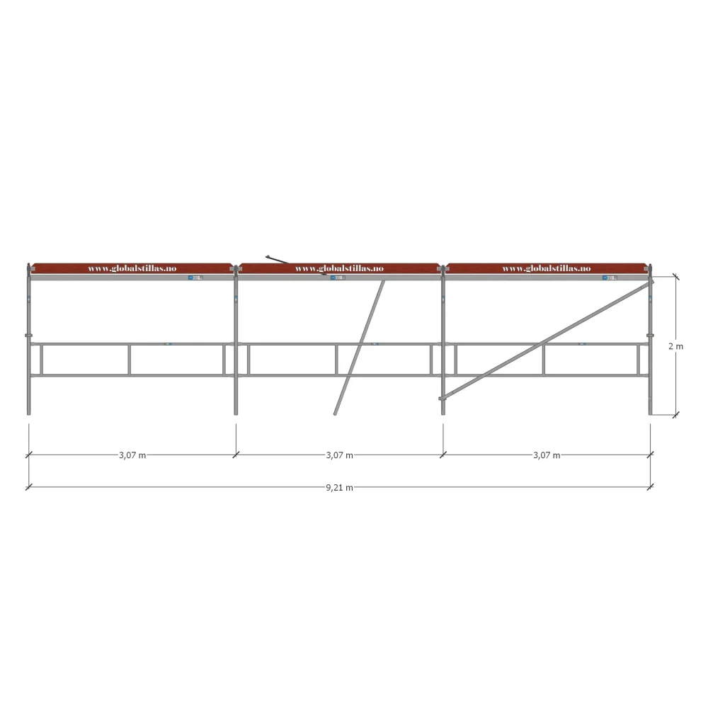 Påbygningspakke 13 - 2m høyde aluminium
