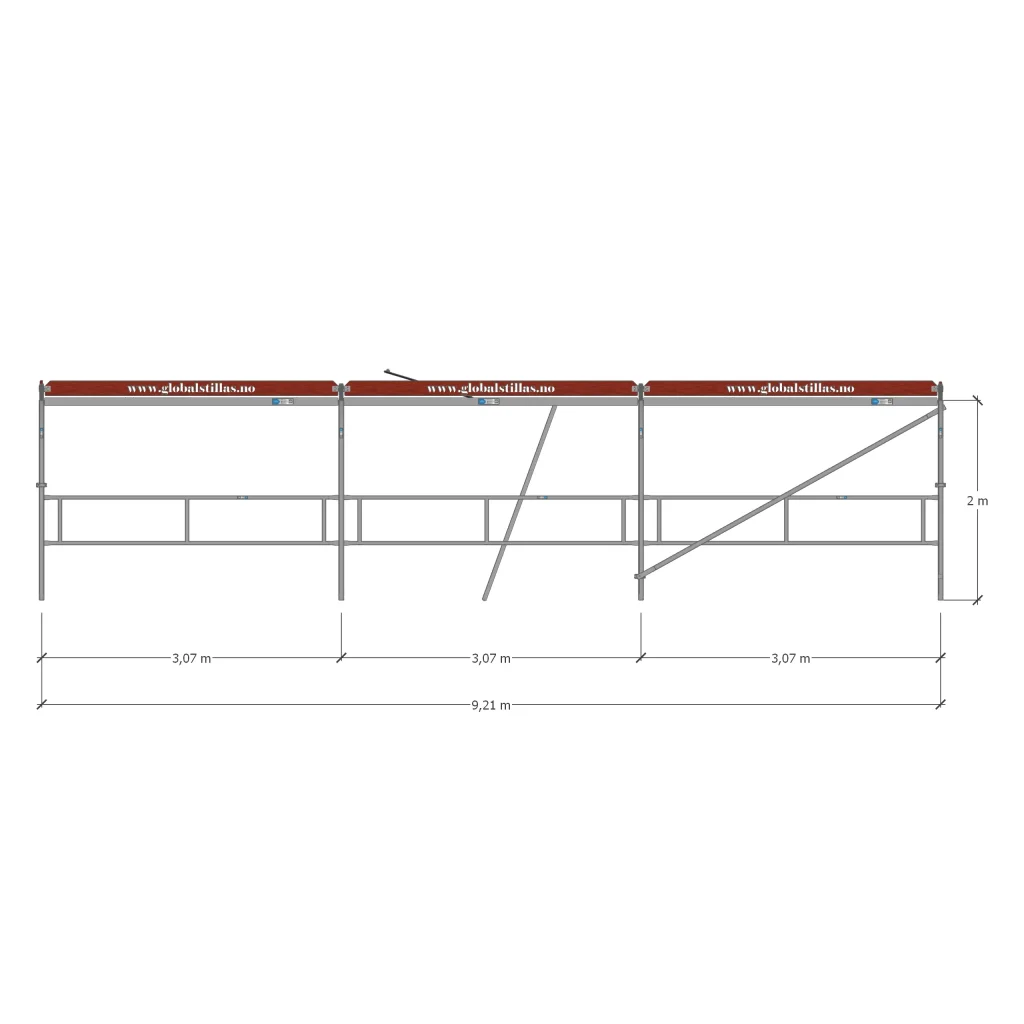 Påbygningspakke 13 - 2m høyde aluminium