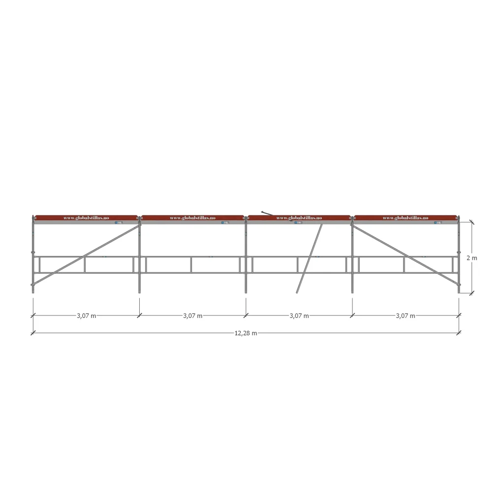 Påbygningspakke 14 - 2m høyde aluminium