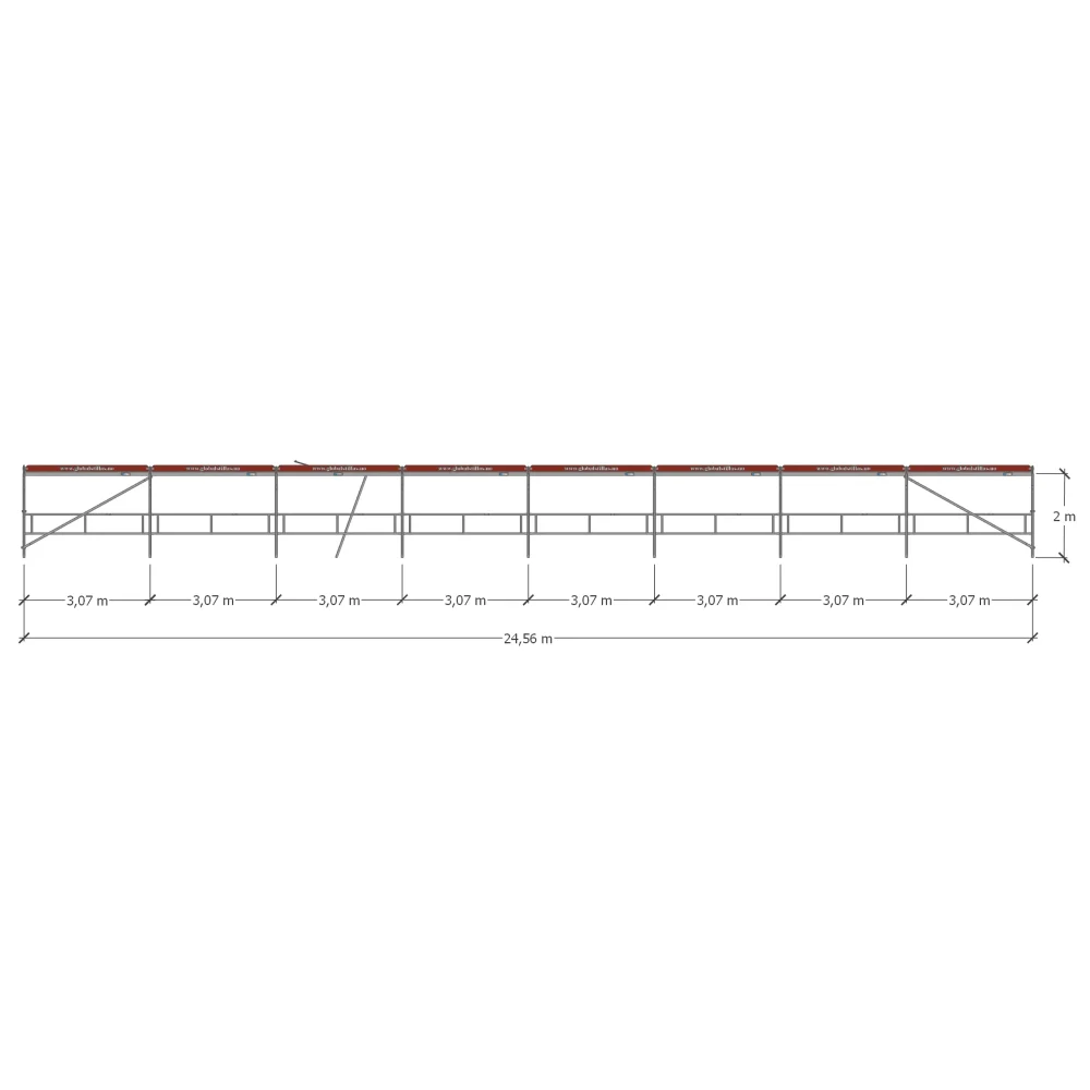 Påbygningspakke 18 - 2m høyde aluminium