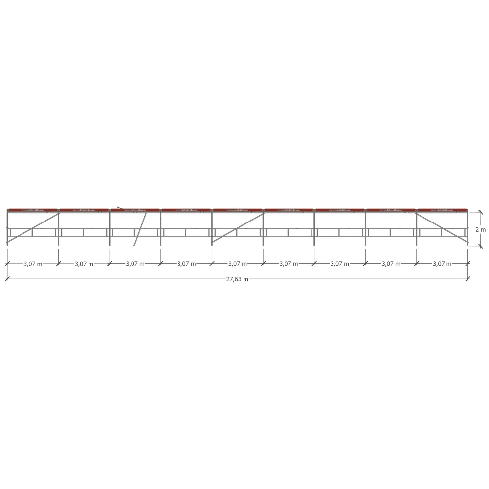 Påbygningspakke 19 - 2m høyde aluminium