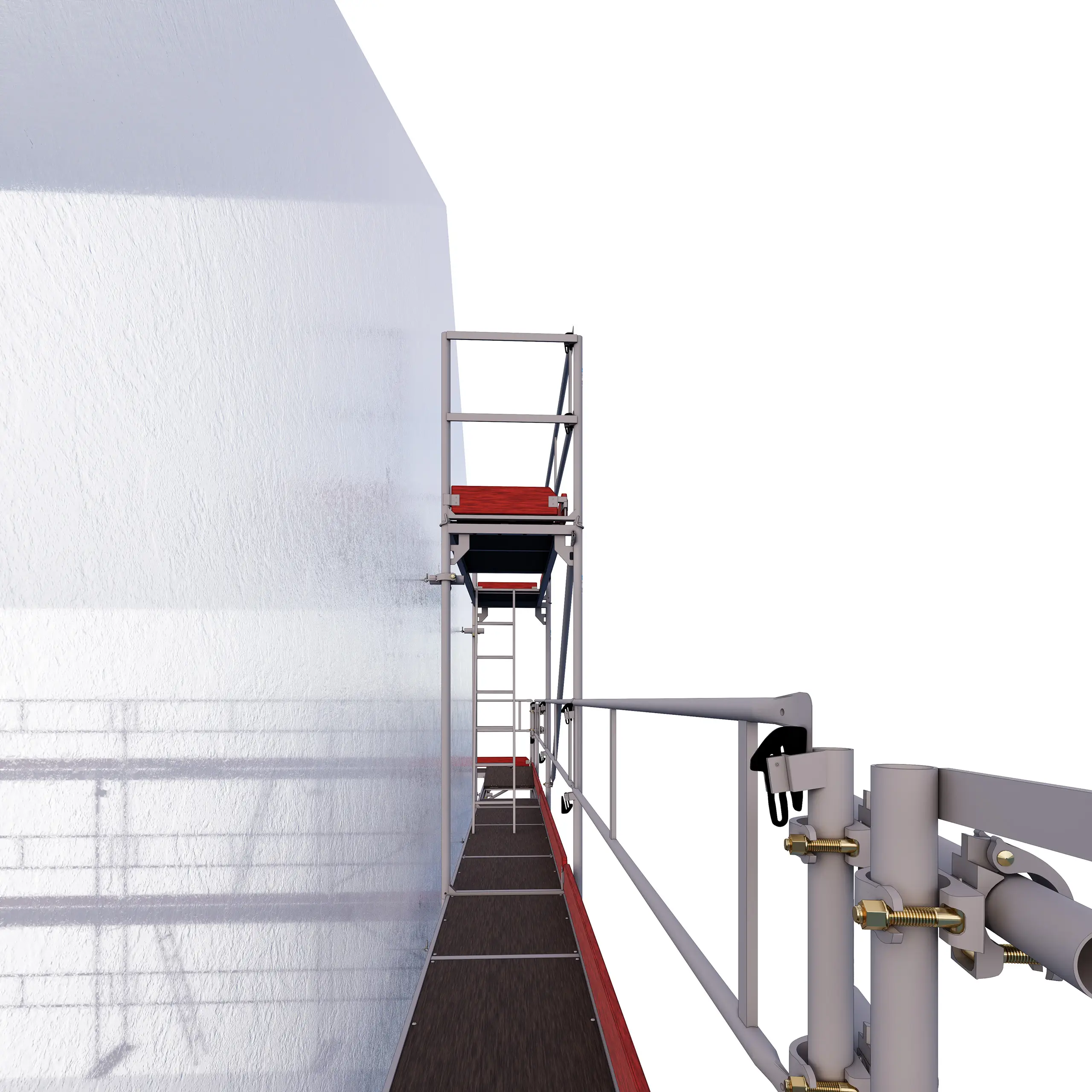 Arbeidsplattform på Huspakke Proff 332 m² aluminiumsstillas – Global Stillas