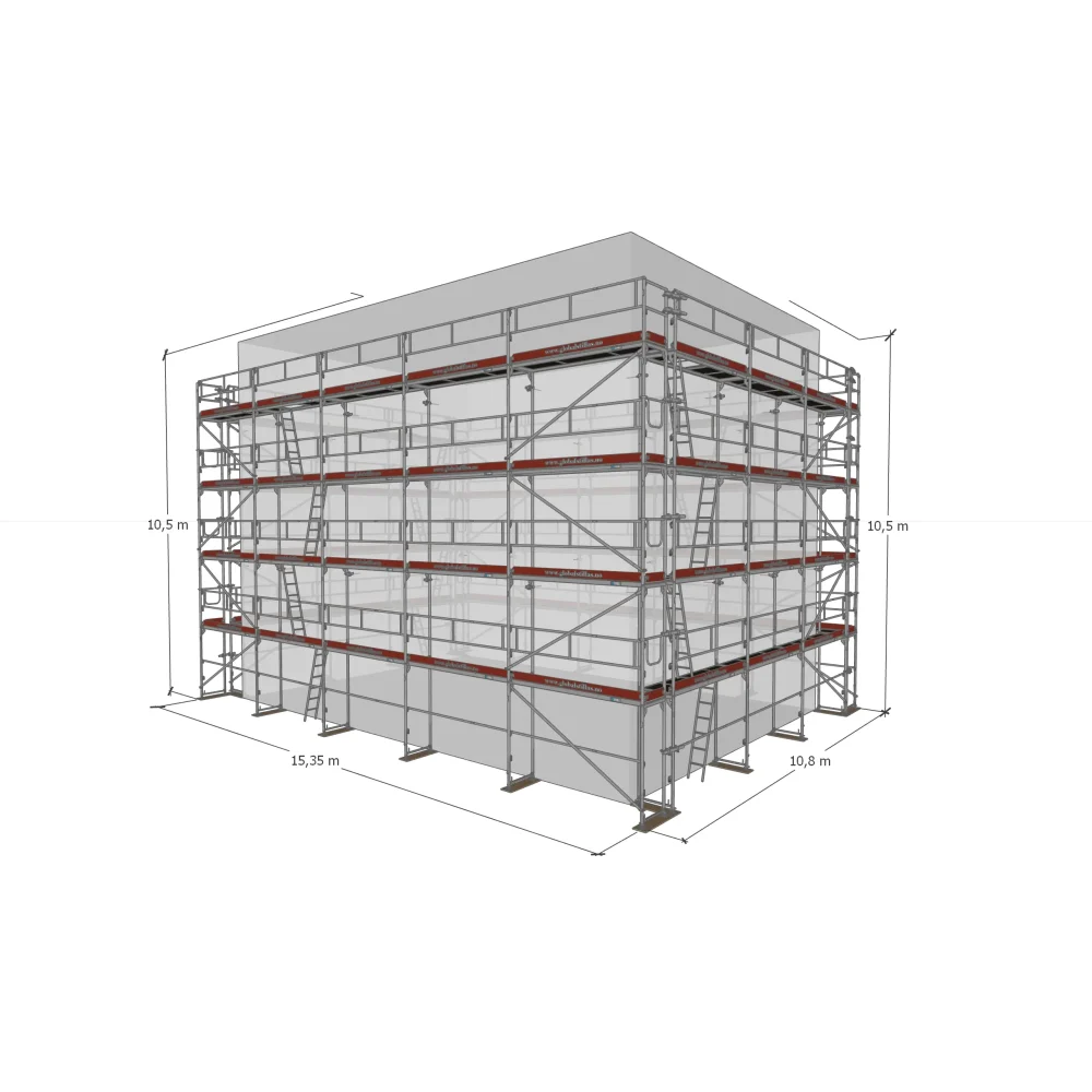 Huspakke Proff 516m² aluminium - Global Stillas