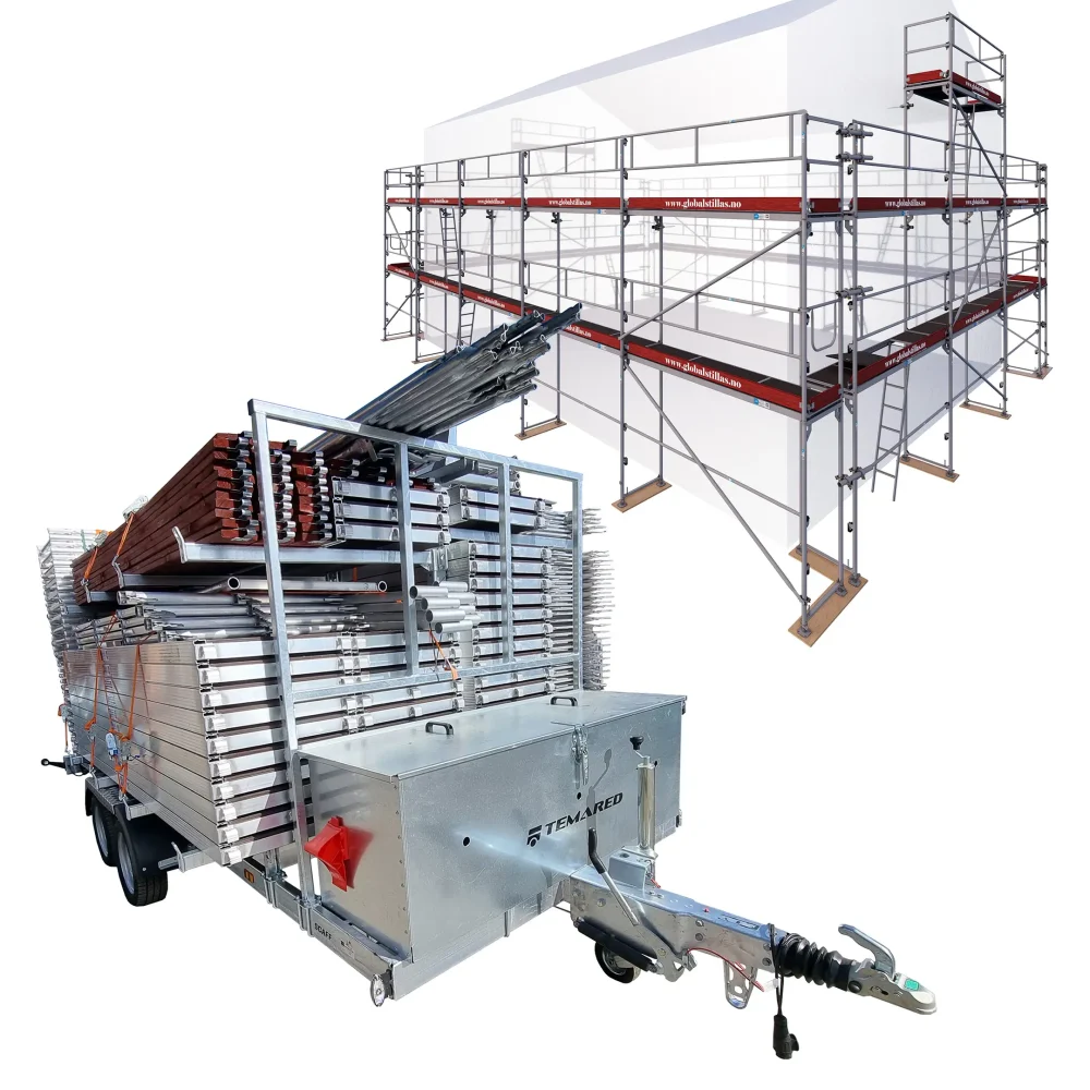 Tilhengerpakke Proff 332m² aluminium