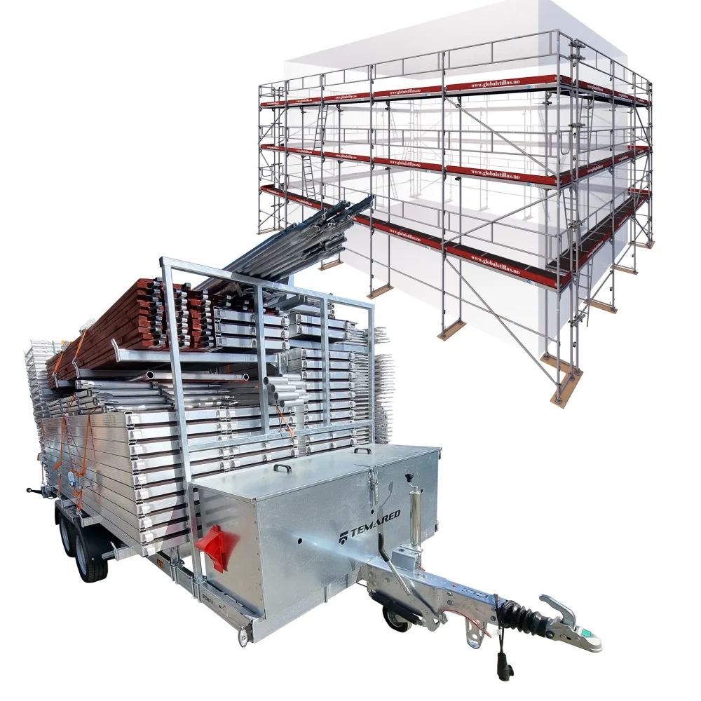 Tilhengerpakke Proff 418m² aluminium