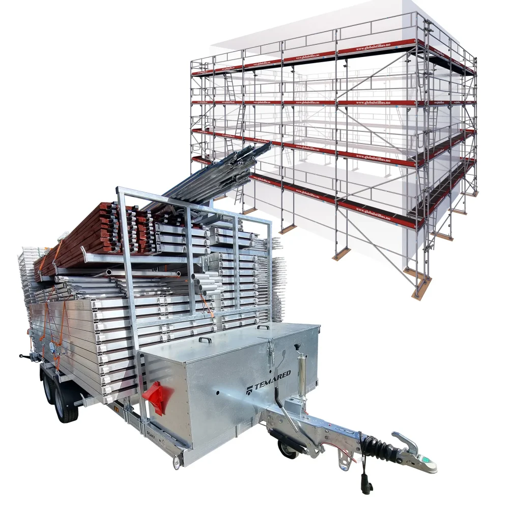 Tilhengerpakke Proff 516m² aluminium
