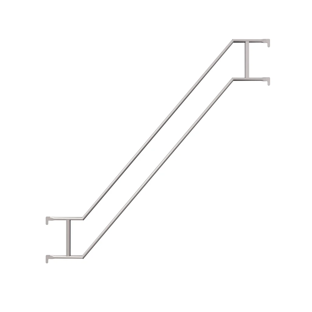 Trapperekkverk utvendig 2,57m aluminium (gelender)