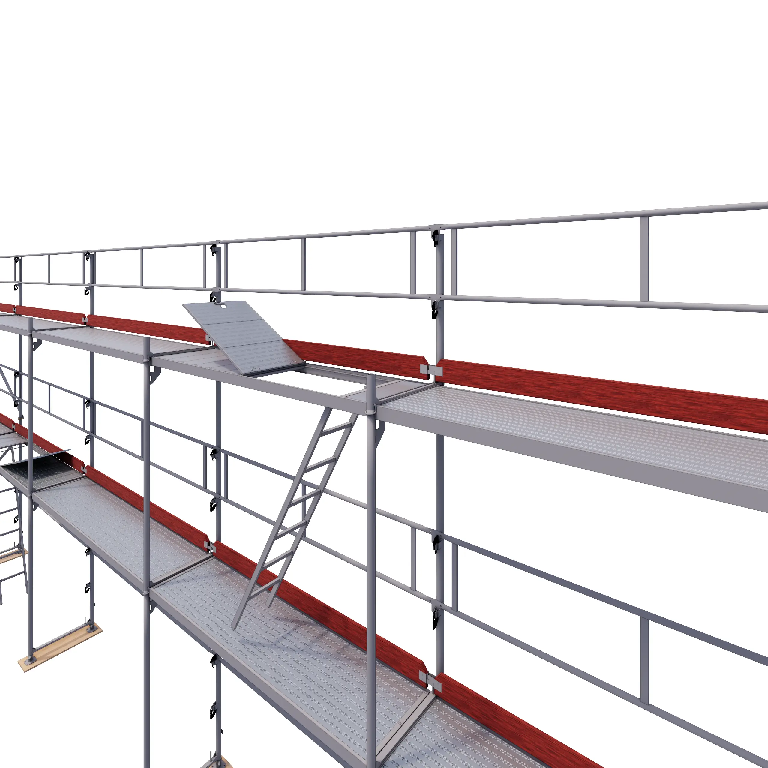 Robustplatting med stige 2,57m aluminium