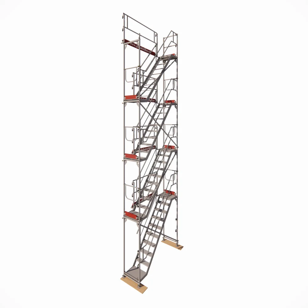 Stillas trappeoppgang 4 etasjer 2,57m