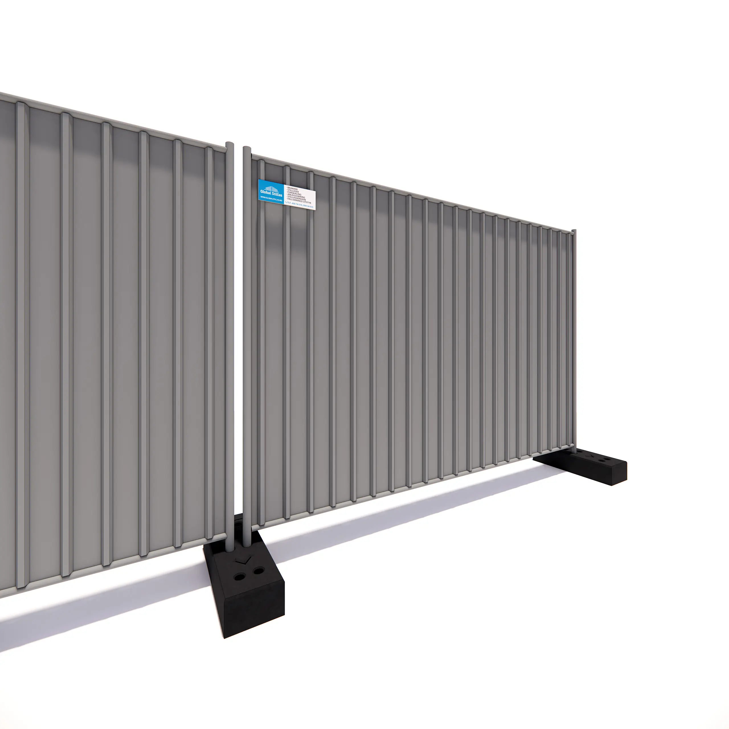 Byggegjerde Tett 2,8 m x 2 m